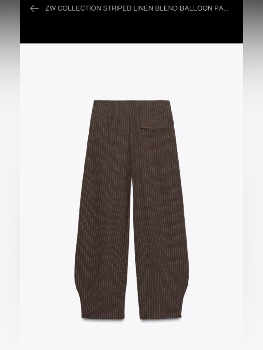 Linen-Blend Balloon Pants and top size S both